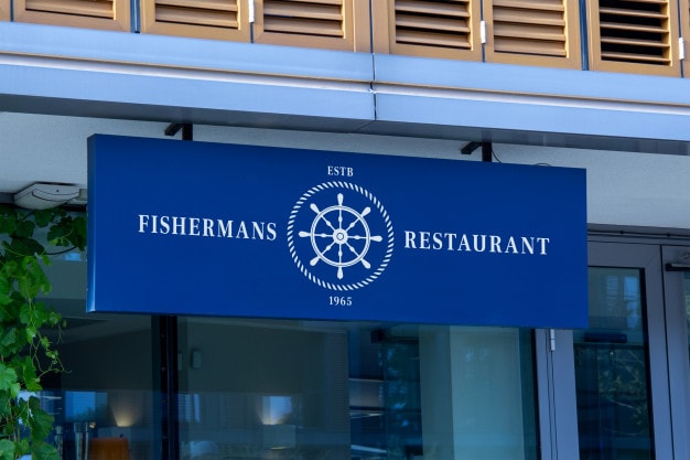 mockup-blue-horizontal-hanging-sign-storefront-restaurant-entrance-facade_75507-166